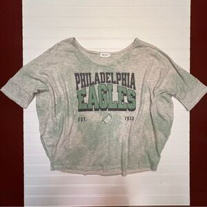 Philadelphia Eagles Women's Lightweight Scoop Neck Half Sleeve Sweater Size L